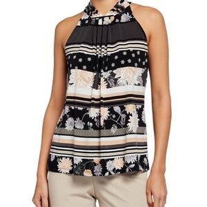 Calvin Klein Halter Mixed-Print top